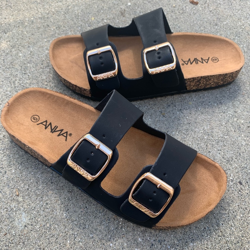 Anna Black Birk Sandal Flip Flop